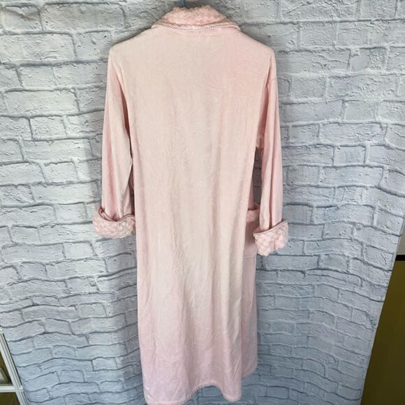 Cabernet cotton blend terry bathrobe w/satin lining & pockets Med - Picture 13 of 13